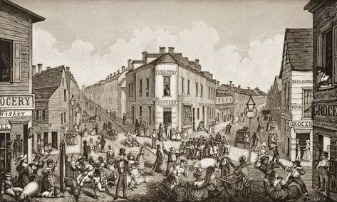 New York City in the 19th Century 1800s New York, Hell Cat, Gangs Of New York, Washington Irving, Celtic Heritage, Empire State Of Mind, New Amsterdam, Five Points, Us History