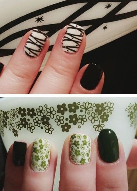 Pyrex Nails - I need these! Pyrex Nails, Pyrex Nail Art, Pyrex Inspired Nails, Pyrex Vision, Pyrex Gooseberry, Pyrex Autumn Harvest, Pyrex Spring Blossom Green, Lots Of Makeup, Pyrex Vintage