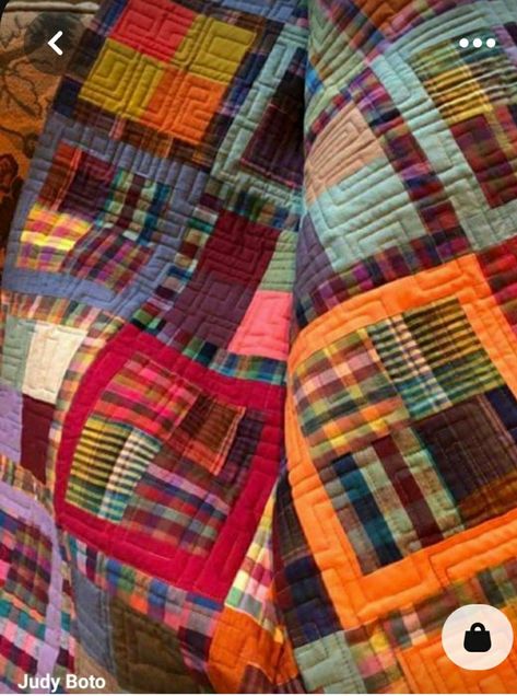 Diy Hostess Gifts, Plaid Quilts, Quilting Squares, Kaffe Fassett Quilts, Flannel Quilts, String Quilts, Plaid Quilt, Striped Quilt, Scrap Quilt Patterns