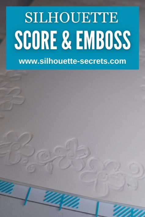 Score & Emboss: Specialty Tools in Silhouette Studio - Silhouette Secrets+ by Swift Creek Customs Embossing Tool, Silhouette Curio, Shop Class, Silhouette Tutorials, The Score, Promo Items, Embossed Paper, Never Stop Learning, Can You Help