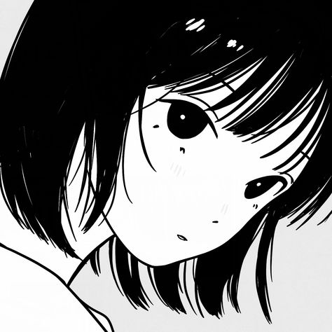 artist insta: tamago_me_p Short Hair Girl Icon, Friends Dark Aesthetic, Manga Girl Icon, Dark Picture, Black Friends, Icons Girls, Photos For Profile Picture, Instagram Graphic, Iphone Aesthetic