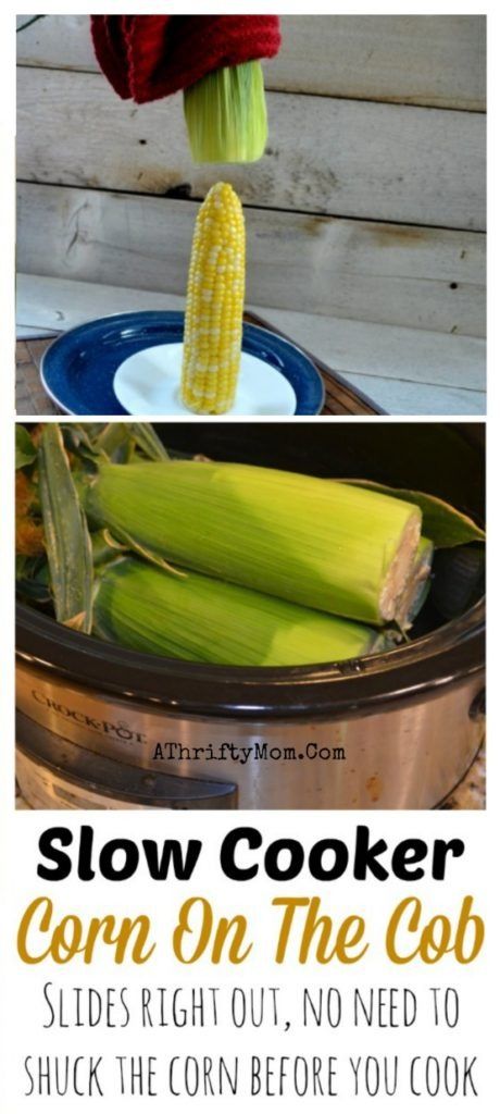 Corn On The Cob Cooked in the slow cooker ~ Slides right out Slow Cooker Corn, Turkey Roaster, Rice Sides, Crock Pot Corn, Summer Slow Cooker Recipes, Summer Crockpot Recipes, Summer Bbq Recipes, Crock Pot Food, Crock Pot Recipe