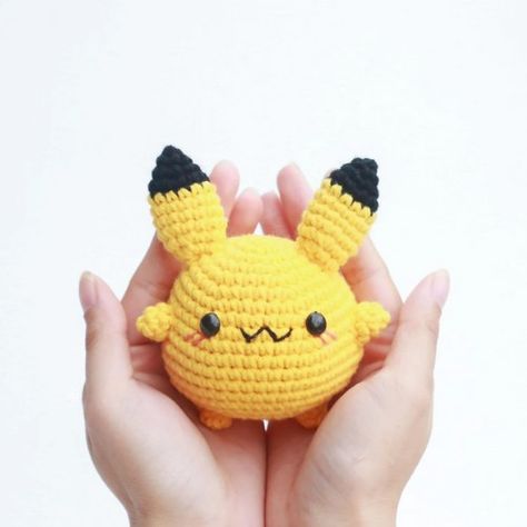 Crochet Cutie Amigurumi Pikachu Pattern Pikachu Crochet Pattern Free, Pikachu Crochet Pattern, Pikachu Pattern, Crochet Pikachu, Pikachu Amigurumi, Pokemon Amigurumi, Pikachu Crochet, Easy Crochet Projects, Crochet Amigurumi Free Patterns