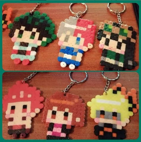 Perler Beads My Hero Academia, Saiki K Perler Beads, Mha Perler Bead Patterns, Mha Perler Beads, Hama Bead Ideas, Anime Perler Beads, Small Perler Beads Ideas, Ironing Beads, Melty Bead Designs