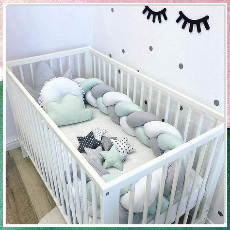 Looking for the perfect baby crib for your nursery? Check out our list of the top 10 must-have baby crib styles! From classic designs to modern trends, find the perfect crib to suit your style and budget. Create a cozy and safe space for your little one with these stylish baby cribs. Braided Crib Bumper, Kids Cot, Bed Bumper, Baby Crib Bumpers, Baby Bumper, Junior Bed, Cot Bumper, Baby Boy Room Decor, Nursery Room Design