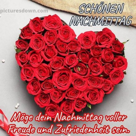 Schönen nachmittag bild mit herz rote Rosen Computer