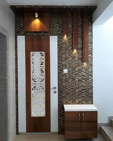 Safety Door Design Entrance Wooden, Safety Door Design Entrance, Door Elevation, Door Design Entrance, Safety Door Design, Safety Doors, Polygon Design, Jaali Design, House Main Door