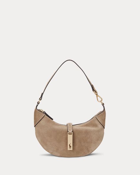 Polo ID Suede Mini Shoulder Bag Polo Id Mini Shoulder Bag, Ralph Lauren Id Bag, Suede Shoulder Bag, Tas Coach, Ralph Lauren Shoulder Bag, Dream Bags, Ralph Lauren Bags, Womens Designer Bags, Women Ralph Lauren