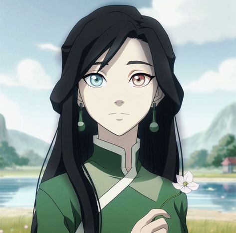 #fanfiction Atla Oc Female, Avatar The Last Airbender Oc Girl, Long Hair Anime Character, Avatar Character Art, Tlok Oc, Earthbender Aesthetic, Earth Bender Oc, Avatar The Last Airbender Oc, Atla Oc