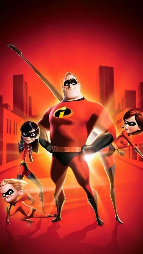 Incredibles Wallpaper, The Incredibles 2004, Disney Inside Out, Animation Movie, Movie Wallpapers, Disney Films, Vintage Cartoon, Disney Wallpaper, Cartoon Network