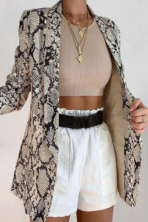 White Blazer Women, Leopard Jacket, Printed Blazer, Long Sleeves Coats, Long Sleeve Blazers, Casual Blazer, White Blazer, Professional Outfits, Winter Coats Jackets