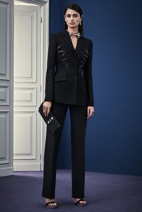 Versace 2015, Fall 2015 Style, Versace Fashion, Taylor Hill, Pre Fall Collection, Woman Suit Fashion, Black Suit, Fashion Fall, 2015 Fashion