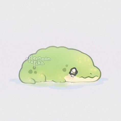 Afternoon Fika, Crocodile Cartoon, Crocodile Tears, Cute Drawlings, Cartoon As Anime, Animals Cute, Pony Drawing, Cute Doodle Art, Crocodiles