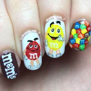 M & m Nails M&m Nails Designs, M&m Necklace, M&m Nails, M&m Group Shirt, M&m Sayings Candy, M&m Earrings, M Nails, Shellac Nails, Post It Notes