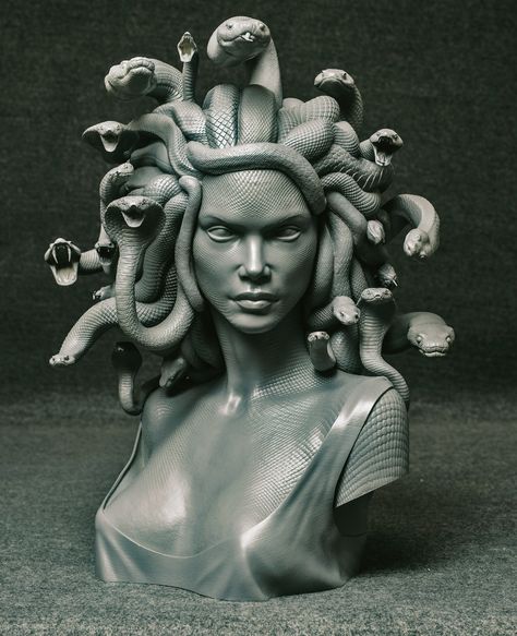 Medusa Sculpture, Medusa Tattoo Design, Medusa Art, Medusa Gorgon, Ancient Greek Sculpture, Greek Statues, Mythology Tattoos, Medusa Tattoo, Greek Sculpture