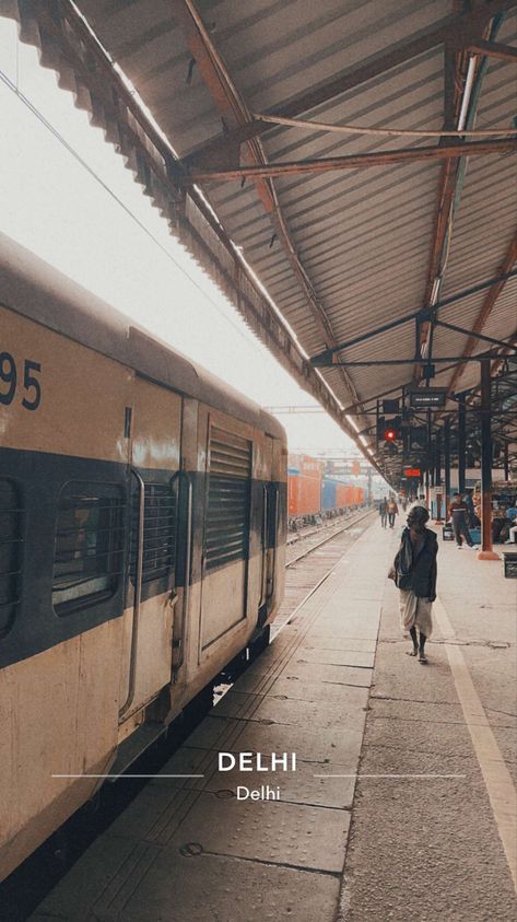 Train Inside Photography, India Train Aesthetic, Station Aesthetic Train, Delhi Station Snap, Delhi Railway Station Snapchat, Indian Train Travel Photography, Train Aesthetic Quotes, Indian Train Photography, Indian Train Snapchat Stories