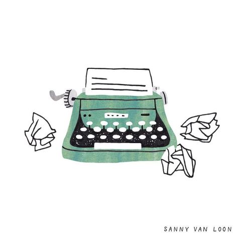 Education Pictures, Spot Illustration, Zestaw Ikon, Posca Art, Simple Illustration, Sanya, Cute Illustration, Typewriter, 그림 그리기