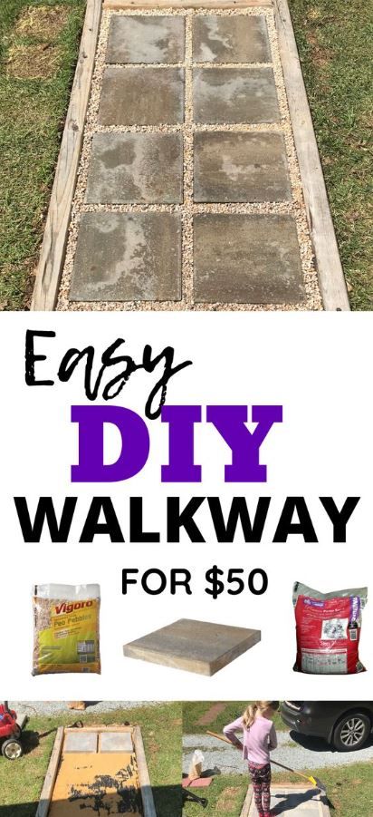 Cheap Walkway Ideas Diy: Cheap & easy diy walkway idea Backyard walkway Diy stone walkway Paver walkway diy Outdoor walkway Walkway ideas diy Backyard makeover Diy Stone Walkway, Diy Walkway, Paver Walkway Diy, Pavers Diy, Yard Ideas Cheap, Landscape Timbers, Backyard Walkway, Walkway Landscaping, Outdoor Walkway