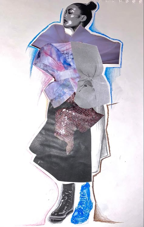 #texture #textiles #fashion #abstract #sketchbook #student #fashiondesigner #fashionblogger #fashionstudent Fashion Collage Art, Collage Fashion, Abstract Fashion Illustration, Ual Fashion Sketchbook, Colour Blocking Fashion, Leaf Collage, Fashion Portfolio Layout, Abstract Fashion, Fashion Illustration Collage