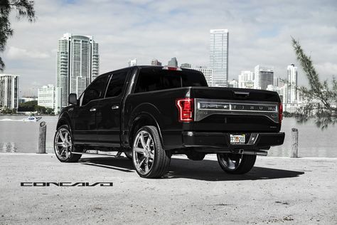 Ford F150 Platinum on 26" Chrome CW6 | by Concavo Wheels White Ford Truck F150, Blacked Out Ford F150, White F 150 Lifted, F150 Blacked Out, Black Ford F150, Dodge Trucks Lifted, 4x4 Trucks For Sale, Chevy Silverado Single Cab, F150 Platinum