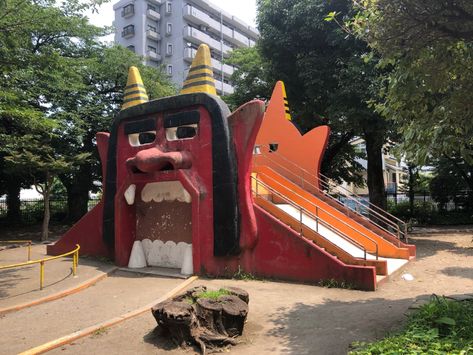 Interesting Japanese Playground Structures #22 | Tokyo Fox (東京狐) Japanese Playground, Japanese Amusement Park, Playground Japan, Japan Deer Park, Japanese Theatre Kabuki, Japanese Animals, Playground Structures, Kabuki Theater Japan, Movie Locations