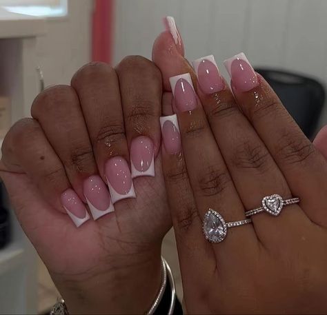 Acrylic Nail Designs Classy, Maxi Dress For Summer, Bodycon Maxi Dress, Colored Acrylic Nails, Girly Acrylic Nails, Basic Nails, French Tip Acrylic Nails, Work Nails, Short Square Acrylic Nails