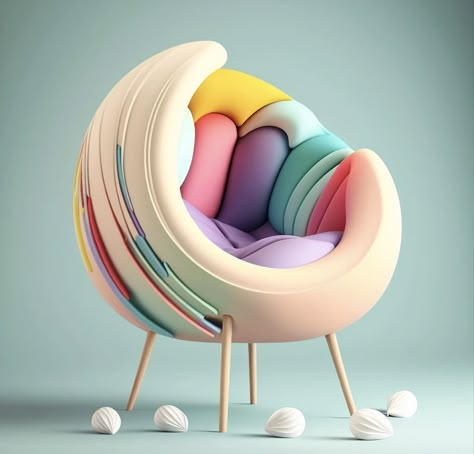 Unusual Chairs, Interesting Chairs, Organic Interior Design, Organic Interiors, Unique Chairs, Funky Living Rooms, Funky Chairs, Fantasy Furniture, Whimsical Furniture