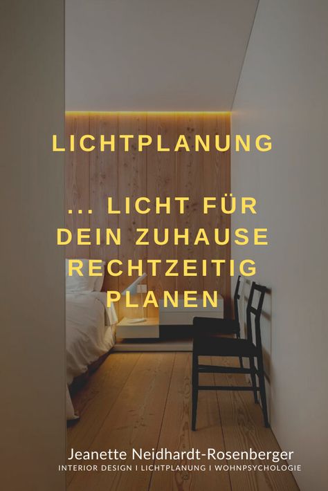 Eine schöne Beleuchtung muss rechtzeitig geplant werden! Room Lights, Lighting Design, Room Inspiration, Home Decor Decals, Home Decor, Design