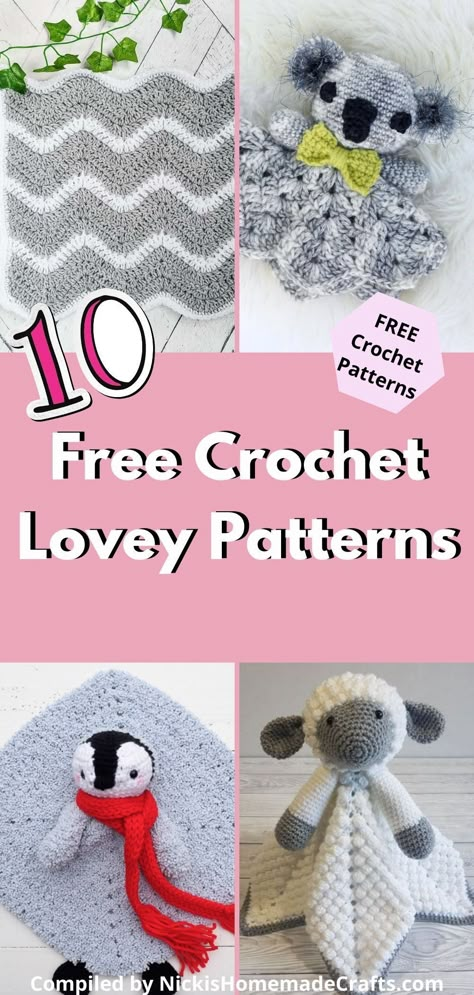 I have put together a round up of 10 of the cutest crochet lovey patterns. You can choose from different themed lovey ideas for the little ones. Baby Shower Crochet Gifts, Crochet Baby Shower Gifts, Lovey Blanket Pattern, Moogly Crochet, Security Blanket Crochet Pattern, Lovey Free Pattern, Crochet Lovies, Crochet Lovey Free Pattern, Crochet Security Blanket