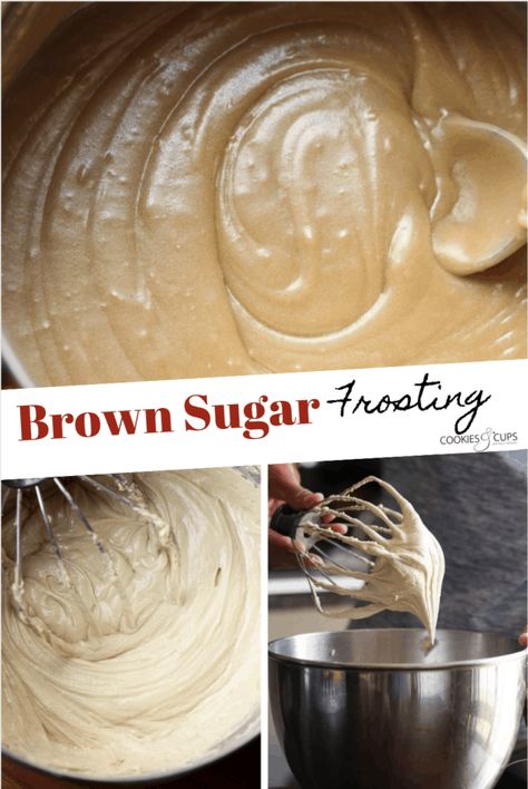 Boiled Brown Sugar Icing Recipe, Caramel Frosting Recipe Brown Sugar, Boiled Brown Sugar Frosting, Boiled Brown Sugar Icing, Brown Sugar Frosting Recipe, Easy Frosting Recipe, Brown Sugar Cream Cheese Frosting, Best Frosting Recipe, Easy Icing Recipe