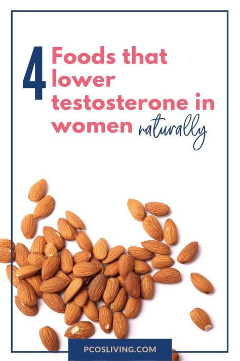 These 4 foods lower testosterone in women naturally. // Hormones #hormonalimbalance #pcos Lower Testosterone In Women, Hormone Diet, Hormone Balancing Diet, Hormonal Weight Gain, Foods To Balance Hormones, Low Estrogen Symptoms, Low Estrogen, How To Regulate Hormones, Balance Hormones Naturally