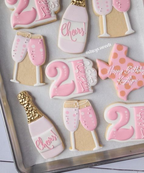 21st Birthday Cookies, Royal Iced Cookies, 21st Birthday Cake, Birthday Party 21, Princess Diaries, Iced Cookies, Birthday Cookies, Cake Shop, Decorated Cookies