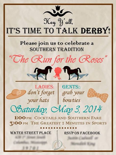 Party Fundraiser Ideas, Kentucky Derby Fundraiser, Kentucky Derby Invitations, Kentucky Derby Party Ideas Decoration, Derby Gala, Derby Invitations, Benefit Ideas, Derby Party Invitations, Kentucky Derby Party Games