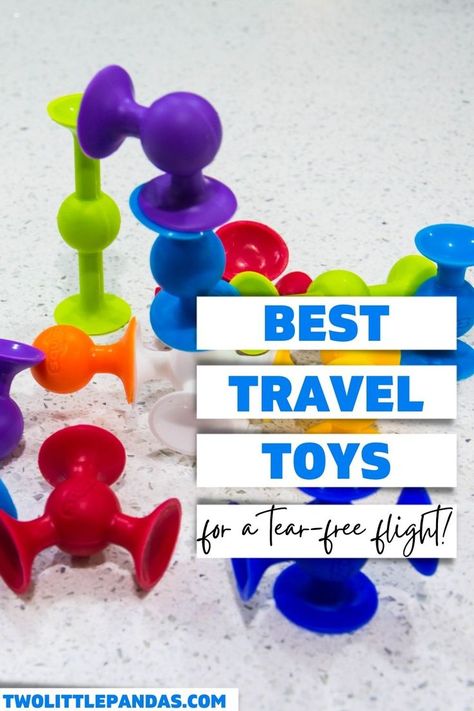 Colorful suction cup kids toys in the background Travel Toys For One Year Old, Plane Toys For Kids, Toys To Bring On Vacation, Car Travel Activities For Kids, Kids Plane Activities Air Travel, Road Trip Toys For Toddlers, Activities For Kids On A Plane, Car Toys For Toddlers, Airplane Travel With Toddlers