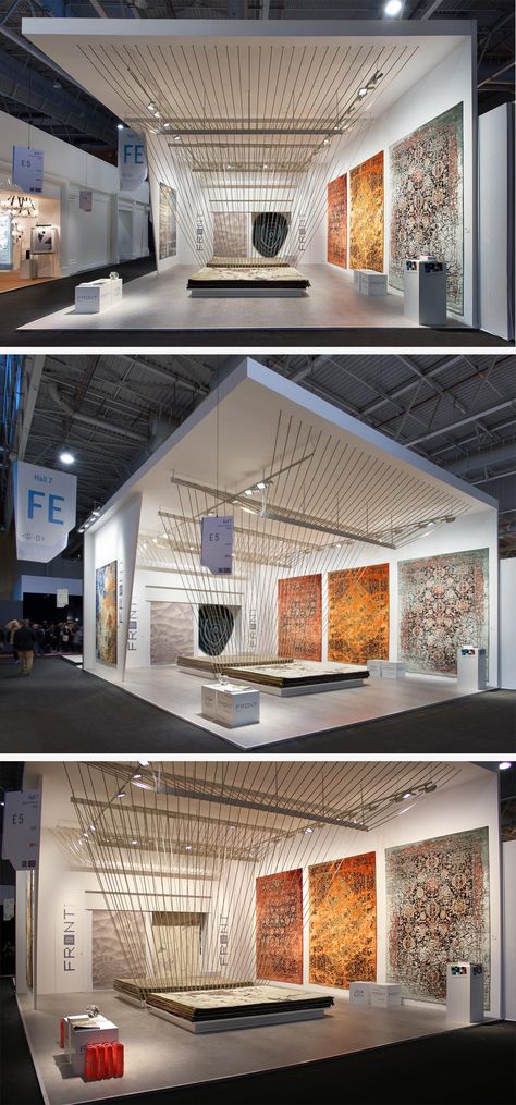 Maison & Objet 2015 - FRONT Rugs sharing the new innovations of most highly awarded rug designers Jan Kath and Michaela Schleypen. Jan Kath Rugs, Carpet Store Design, Kukoon Rugs, Carpet Exhibition, Bedouin Culture, Carpet Display, Rug Showroom, Fabric Exhibition, Screen Installation