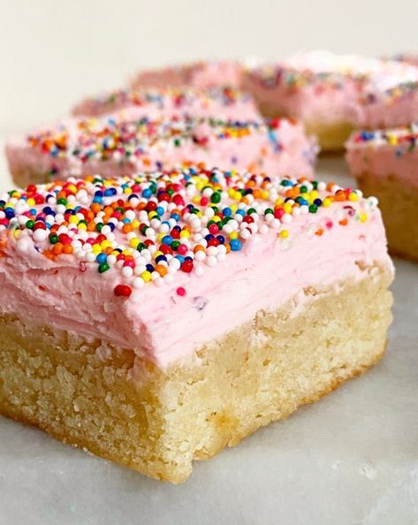 Sour Cream Birthday Bars, Baking Recipes With Sour Cream, Sour Cream Cookie Bars, Frosted Sugar Cookie Bars, Dessert Recipes With Sour Cream, Dessert With Sour Cream, Desserts With Sour Cream, Sour Cream Dessert Recipes, Sour Cream Bars