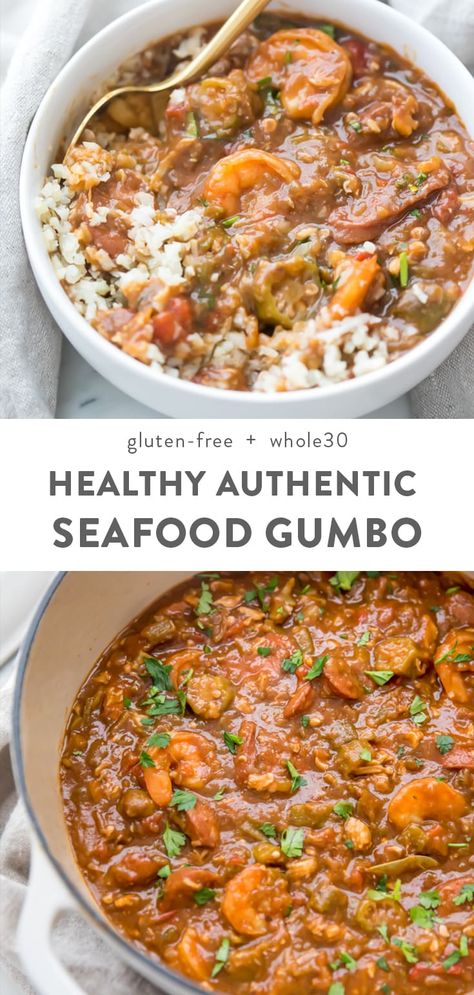 Okra Shrimp, New Orleans Recipes, Seafood Gumbo, Healthiest Seafood, Gumbo Recipe, Quick Meal, Jambalaya, 21 Day Fix, Okra