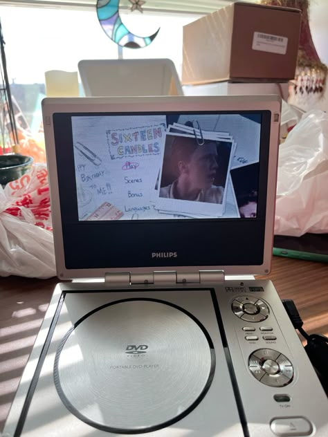 Portable Dvd Player Aesthetic, Portable Cd Player Aesthetic, Physical Media Collection, Physical Media Aesthetic, Cute Cd Player, Dvd Player Aesthetic, Aesthetic Cd Player, Cd Player Aesthetic, Dvd Aesthetic