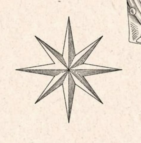 Star Ink Drawing, Vintage Star Illustration, Moravian Star Tattoo, Medieval Doodles, Circus Tattoos, Medieval Drawings, Tattoo Themes, Old Symbols, Star Illustration