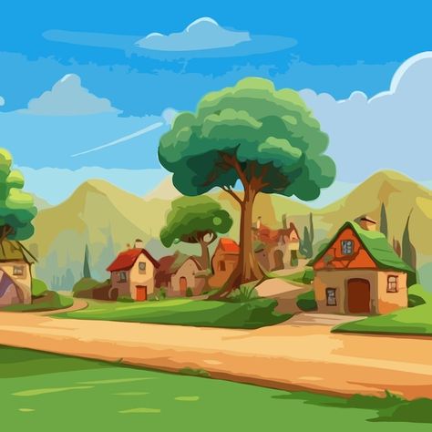 Vector a western old town | Premium Vector #Freepik #vector #neighborhood #cartoon-city #cottage #country-house Town Cartoon, Cartoon Town, City Cottage, Cartoon City, Old Town, Country House, Premium Vector, The Neighbourhood, Cottage