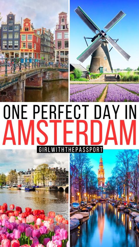 Visiting Amsterdam this summer? Then check out this expert guide to a one day in Amsterdam itinerary. In this Amsterdam travel guide you'll get expert Amsterdam travel tips on how to plan 24 hours in Amsterdam. By the end of this post, you'll know all about the best things to do in Amsterdam. You'll also learn about hidden gems in Amsterdam, discover the best restaurants in Amsterdam, and get advice on what to do in Amsterdam in one day. #Amsterdam #Netherlands Amsterdam Places To Visit, Amsterdam In A Day, Amsterdam Travel Tips, Netherlands Travel Destinations, 3 Days In Amsterdam, Places In Amsterdam, Day In Amsterdam, Amsterdam Itinerary, Amsterdam Photography