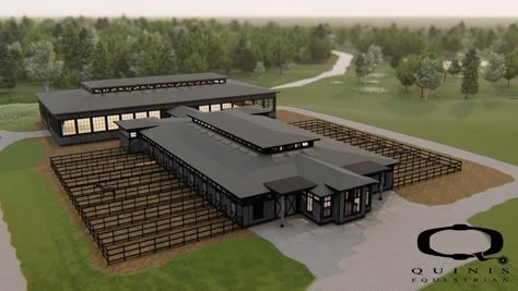 Equestrian Arena, Horse Farm Layout, Horse Stables Design, Luxury Horse Barns, Dream Barn Stables, Equestrian Stables, Barn Layout, Horse Barn Ideas Stables, Horse Arena