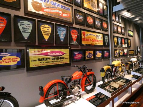 A small part of the interesting historic exhibits at the Harley-Davidson Museum New Hummer, Antarctica Travel, Harley Davidson Museum, Travel Time, Banff National Park, American Airlines, Unesco World Heritage Site, Unesco World Heritage, Heritage Site