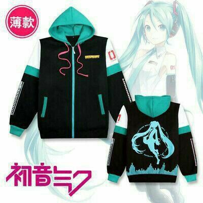 Miku Merch, Hatsune Miku Costume, Zipper Hoodie Women, Hatsune Miku Cosplay, Miku Cosplay, Casual Outwear, Miku Vocaloid, Outwear Women, Miku Hatsune