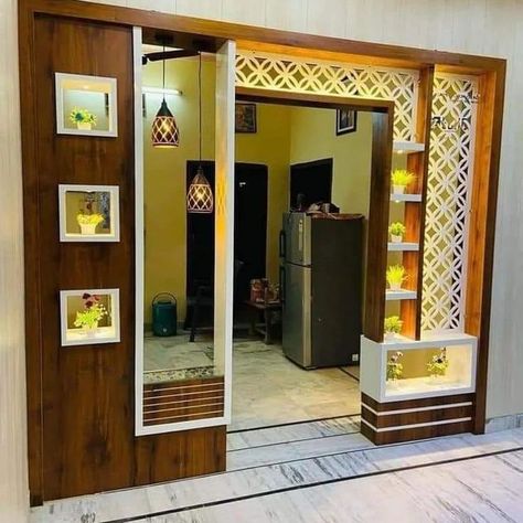 Partion ideas ✨️ #partitiondesign #partitionwall #homedesignsdworld #partitiondesigns #glasspartition #partitionglass #fypシ゚viralシ2024fyp #explorepost #reelitfeelit #dailylifehacks #cleaninghacks #dailywear Hall Arch Design Indian, Wooden Arch Designs For Hall, बेडरूम डिजाइन, Decorative Partition, Wooden Cupboard Design, Arch Designs For Hall, Wall Partition Design, House Wall Design, Simple Kitchen Design