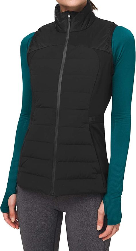 Down For It All Vest, Lululemon Vest, Black Down, Trendy Clothes For Women, Chic Woman, Women's Coats, Trendy Fashion Women, Amazon Women, Stunning Dresses