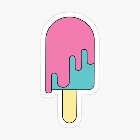 Get my art printed on awesome products. Support me at Redbubble #RBandME: https://www.redbubble.com/i/sticker/popsicle-by-MichalC/56568429.EJUG5?asc=u Popsicle Cartoon, Cartoon Popsicle, Popsicle Stickers Aesthetic, Lemonade Sticker, Candyland Cake, Popsicles, Cake Toppers, Gaming Logos, ? Logo