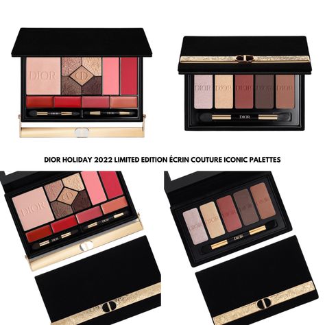 Dior Holiday 2022 Limited Edition Écrin Couture Iconic Palettes Dior Holiday, 2023 Makeup, Holiday 2022, Makeup News, Holiday Set, Winter 2022, Makeup Trends, Limited Editions, Holiday Season