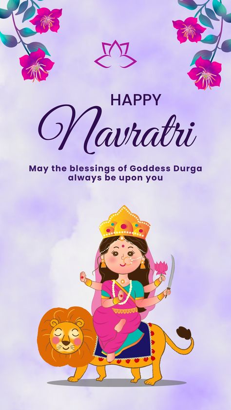 Get your personalised navarti message Happy May, Durga Goddess