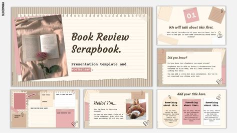 Scrapbook Presentation, Ide Scrapbook, Cute Powerpoint Templates, Powerpoint Background Templates, Laboratory Design, Book Presentation, Cute Scrapbooks, Scrapbook Template, Powerpoint Slide Designs